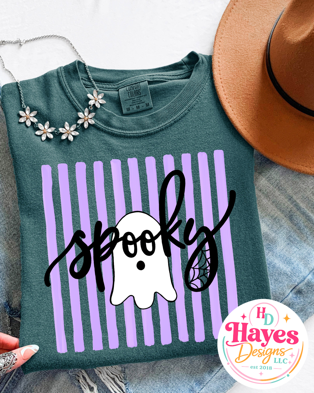 Purple Spooky Stripes Tee