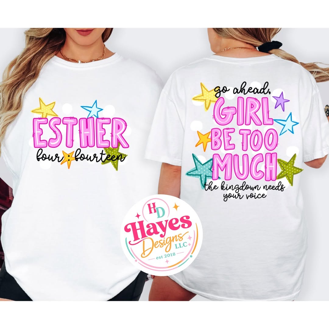 Esther Front and Back Tee