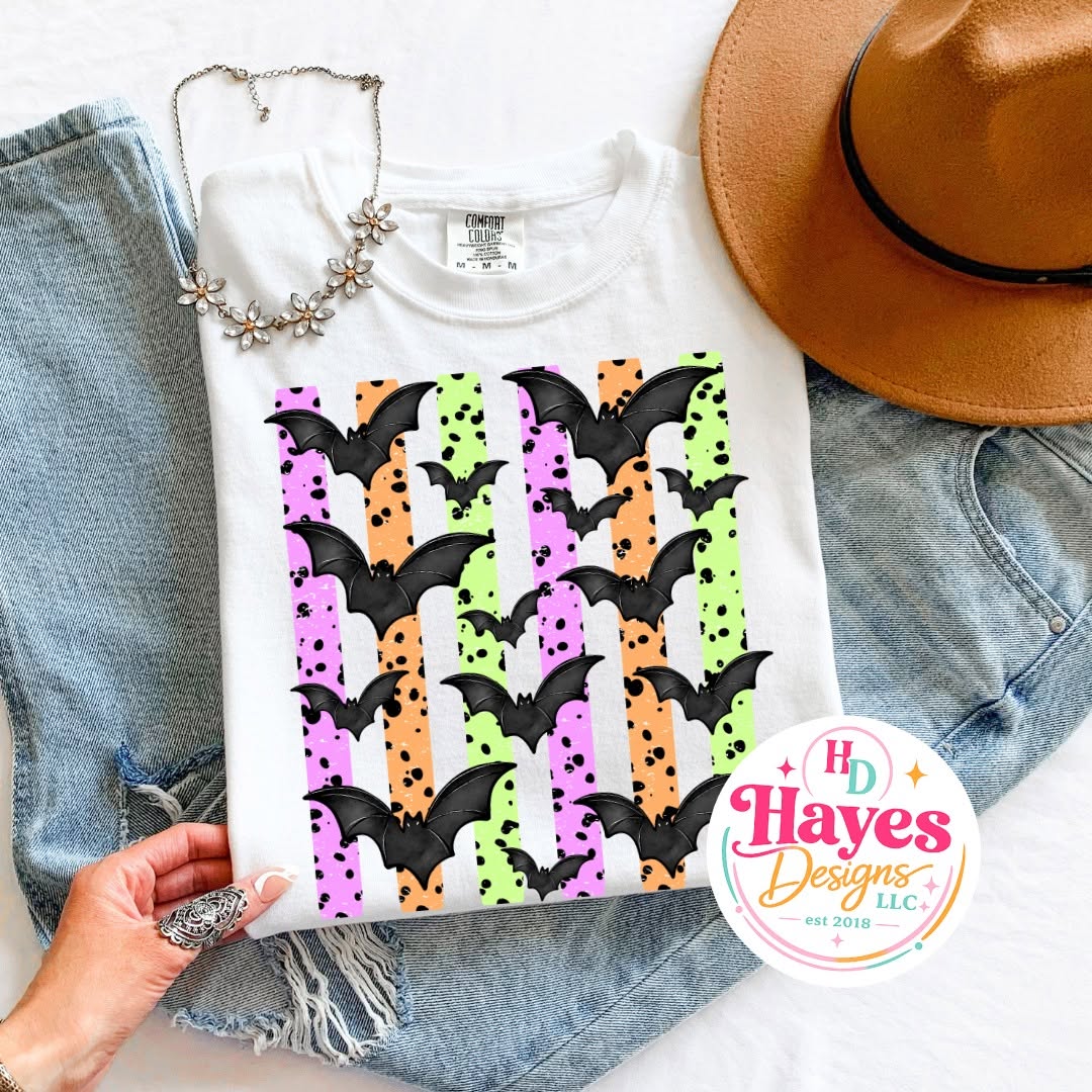 Neon Stripe Halloween Tee