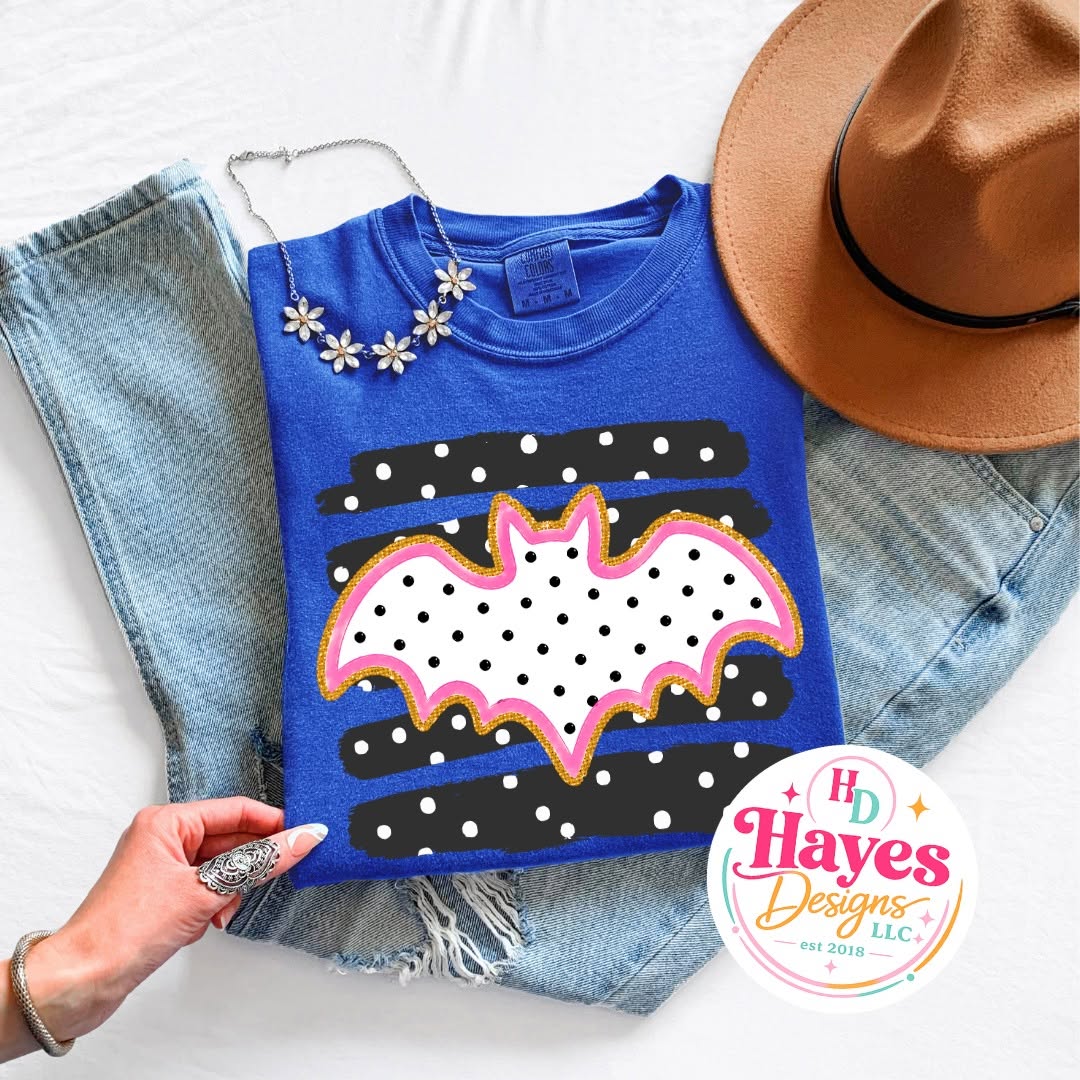 Bat Black Stripe Tee