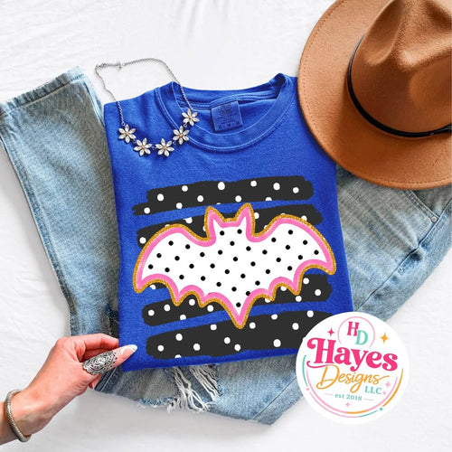 Bat Black Stripe Tee