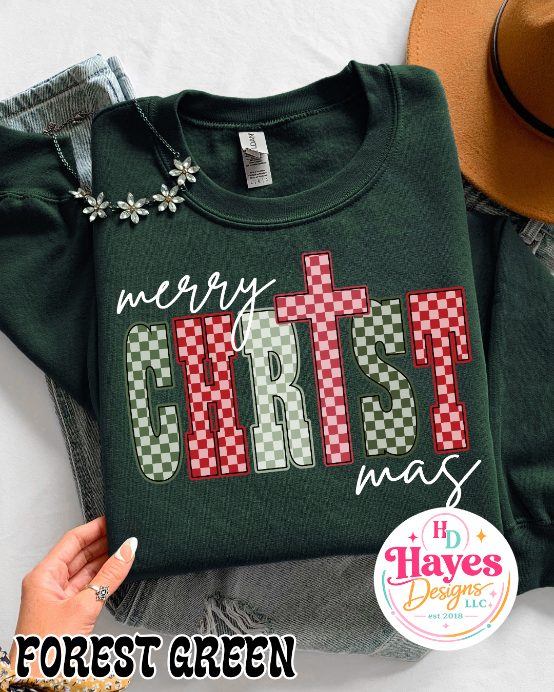 Merry ChrisTmas Tee or Crew