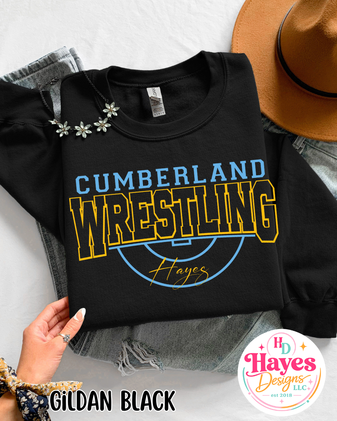 Cumberland Wrestling Tee or Crew