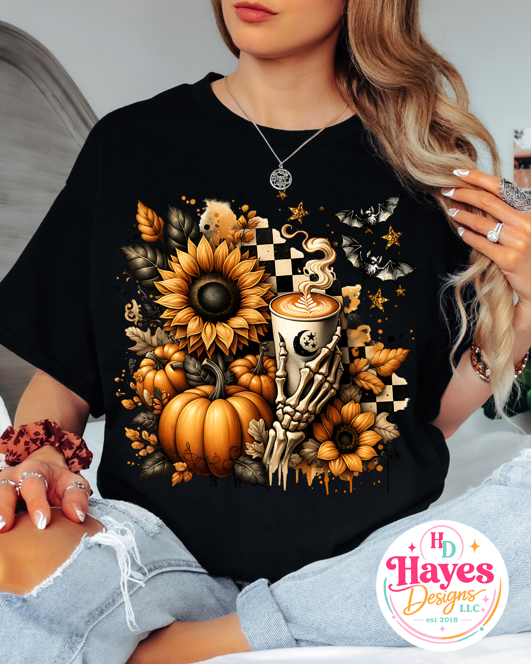 Fall Sunflower Coffee Tee