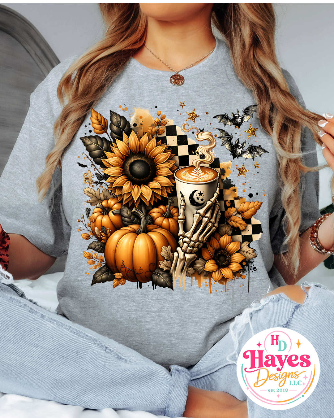 Fall Sunflower Coffee Tee