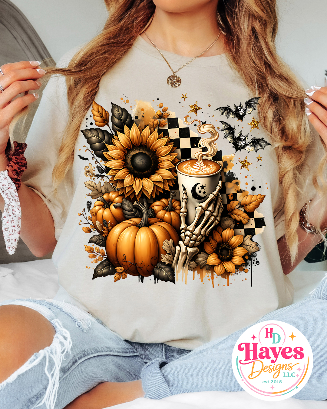 Fall Sunflower Coffee Tee