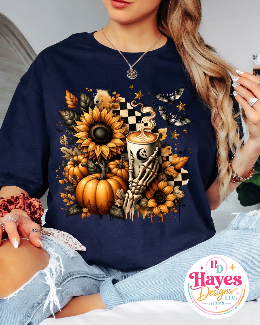 Fall Sunflower Coffee Tee