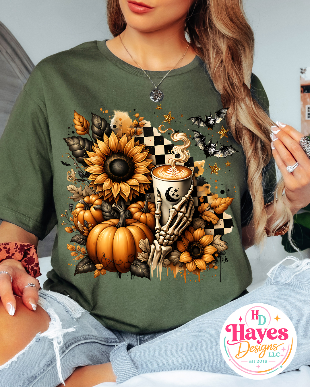 Fall Sunflower Coffee Tee
